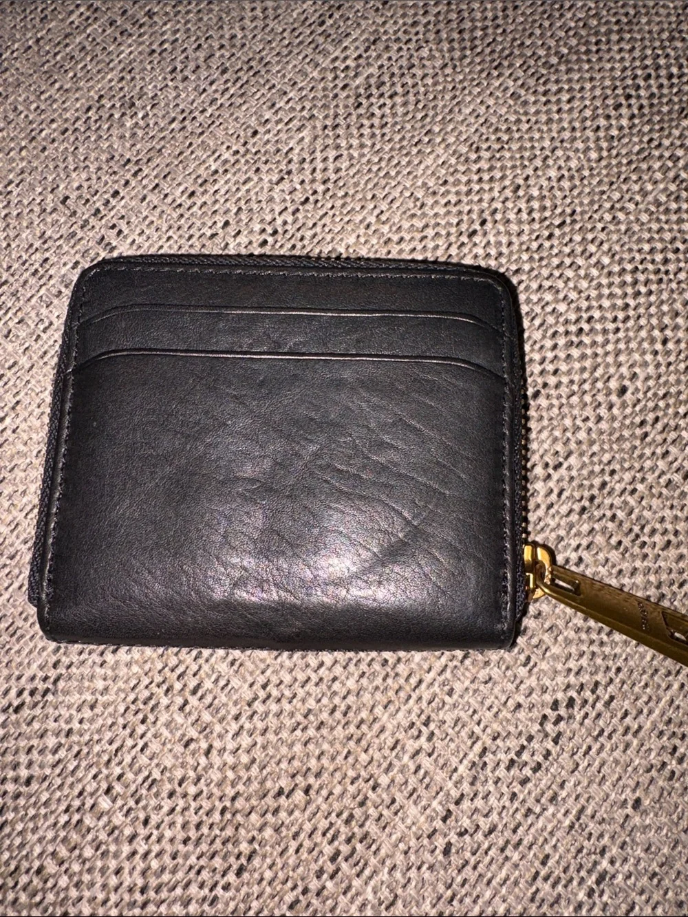 MARGOT NEW YORK LEATHER BLACK COMPACT WALLET